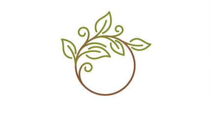 Fototapeta premium Earth illustration with leaves symbolizing environmental protection. World earth day