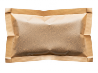 Gold foil candy wrapper isolated on transparent background