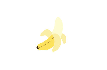 banana isolated on white background, banana vector art 