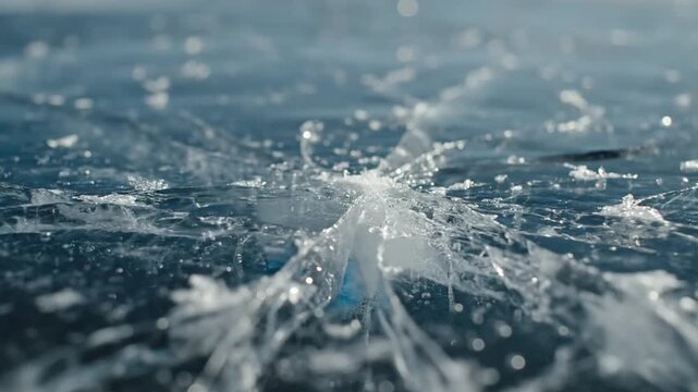 Frozen Fracture: Ice Crystal Detail