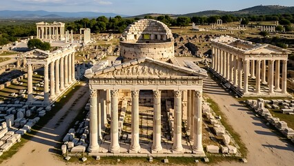 Fototapeta premium Ancient ruins of a grand temple