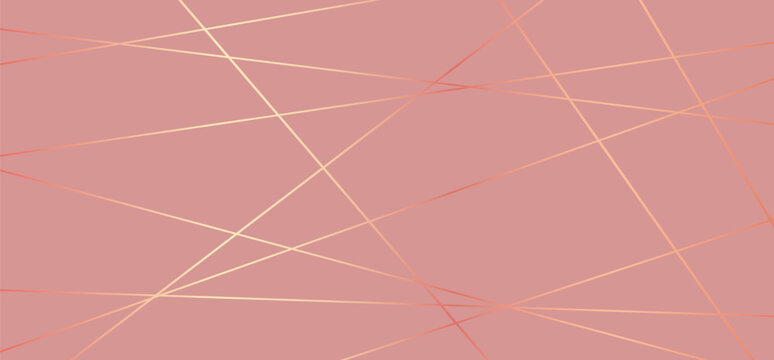 Low poly abstract design in rose gold background. Vector illustration.