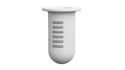 3D Render of a White Laboratory Test Tube with Markings