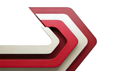 Layered Red and Beige Abstract Shapes