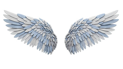 Obraz premium Angel Wings with Blue and White Feathers