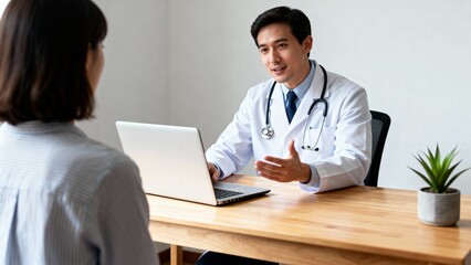 Fototapeta premium Doctor consulting patient in office