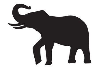Obraz premium elephant silhouette vector