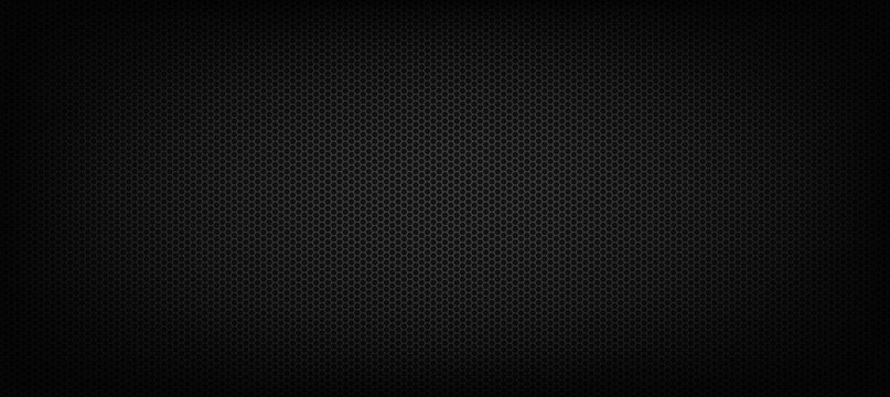 Dark metal diamond mesh grid background. Seamless vector illustration of black perforated steel grating sheet with rhombus holes for industrial technology and engineering design.