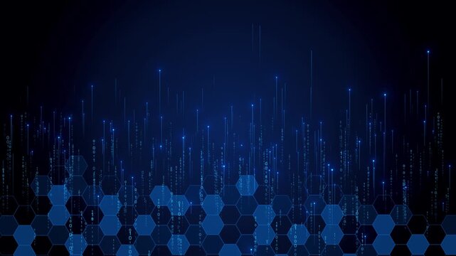 abstract futureistic cyperspace wireframe animation