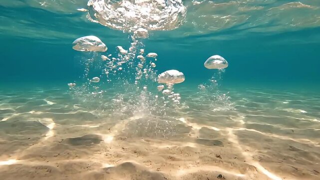 Cinematic Water Vortex with Floating Bubble Rings