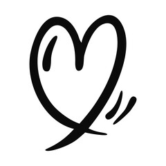 Obraz premium heart doodle icon hand drawn