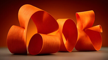 identity concept with abstract logos and shapes forming dynamic motion