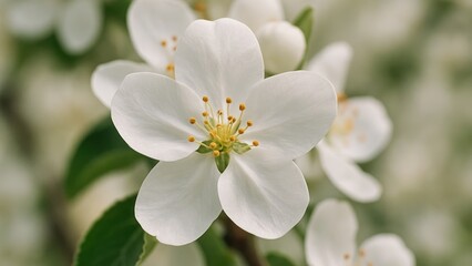 Obraz premium Delicate white flower blossom