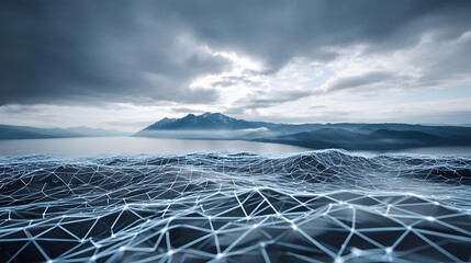 concept using abstract waves to represent communication, reach, and audience engagement