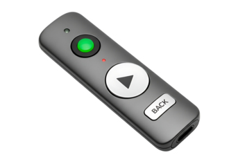 Wireless presenter remote control isolated on transparent background