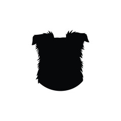 Bodor collie head silhouette icon vector flat design.