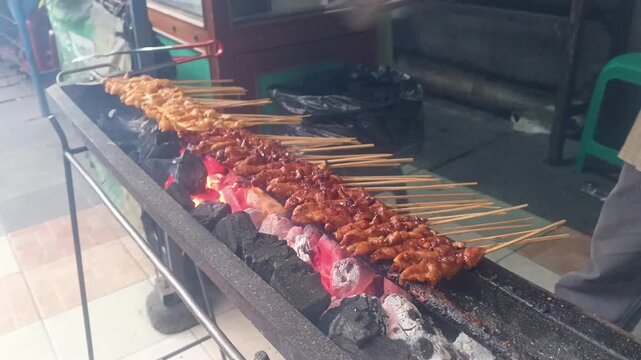close up of a satay