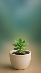 Obraz premium Minimalist succulent plant wallpaper for mobile