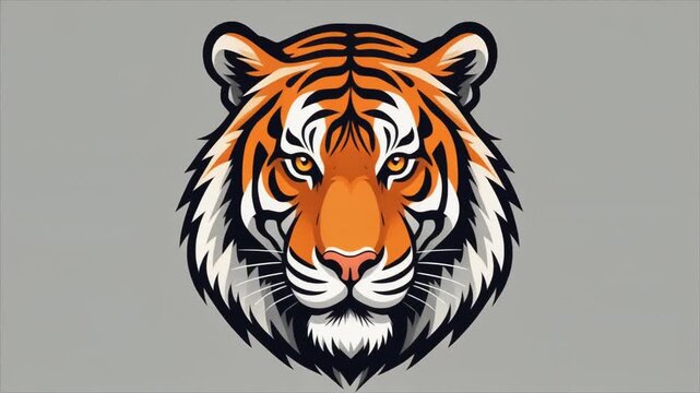 Awesome Tiger Head Logo Animation Collection in Different Lighting Conditions