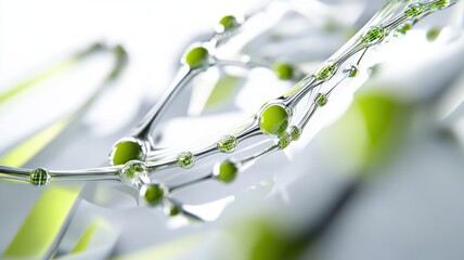 Floating solar panels and turbine blades with green energy lines against a minimal white background. Environmental social governance investment