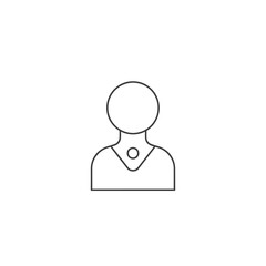Minimalistic User Icon for Digital Profile and Account Representation