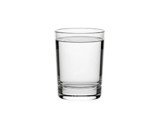 Clear glass with water, isolated on transparent background