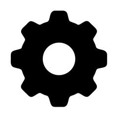 
Illustration displaying single  gear interlocking on a plain setting with a simple and clean design style

