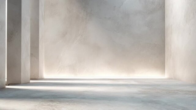 Minimal stone floor texture background with bright soft lighting and subtle shadows, modern neutral environment ideal for design atmosphere visuals