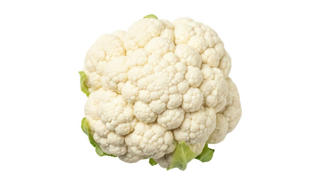 Fresh cauliflower isolated PNG on transparent background, healthy vegetable for cooking and vegetarian diet