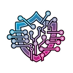 Artificial Intelligence Circuit Brain Illustration