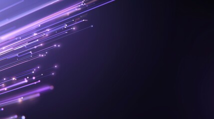Digital connections form in purple backend infrastructure design at night