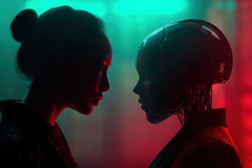 Human vs. AI Silhouette