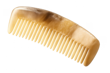 Natural horn comb for hair care grooming