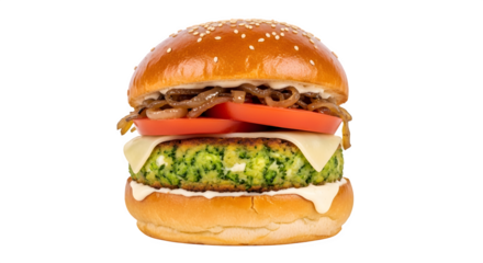 Green Veggie Burger | Healthy Plant-Based Meal | green