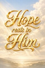Hope rests in Him