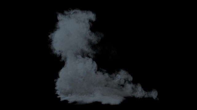 Mushroom cloud explosion with fiery orange smoke