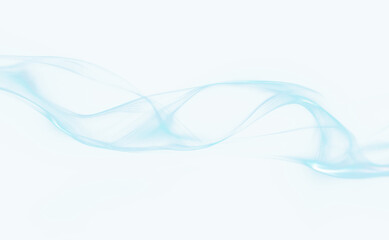 Blue wind waves effect. Light blue Twirl. Curve light effect of blue line. Luminous blue circle. Abstract light motion trails with sparkles isolated on black background.  © Alehandro