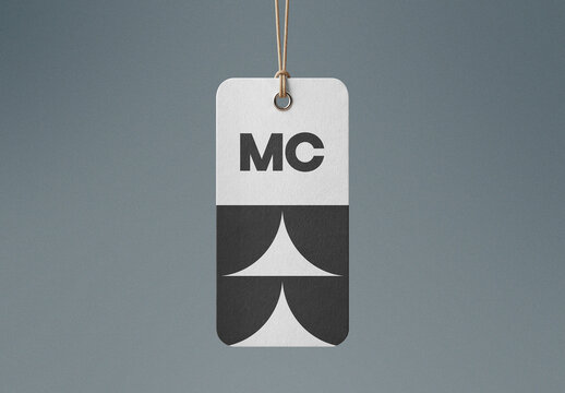 Hanging Rectangle Label Tag Mockup