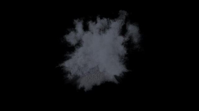 Dramatic volcanic eruption with intense smoke and flames