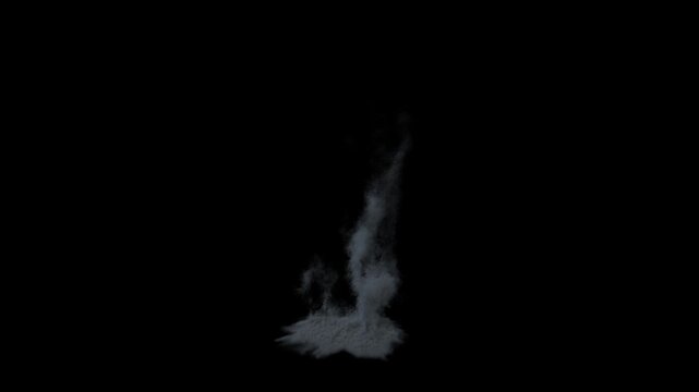 Dramatic explosion with fiery orange flames and smoke