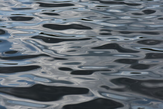 Water surface with ripples and waves. Water surface background close up