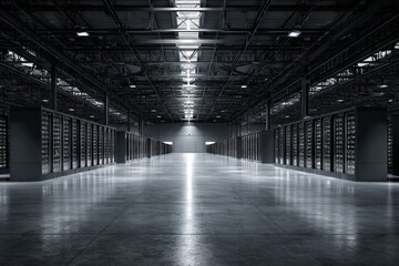 Obraz premium Vast Modern Data Center