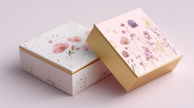 luxury celebration packaging elegant gifts with a floral pattern