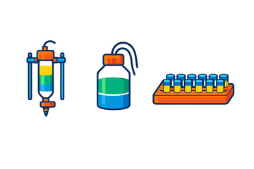 Laboratory equipment icons