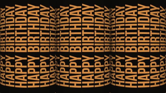 4K Happy Birthday Animated Text Video | Colorful Happy Birthday Motion Typography 4K | Festive Birthday Text Animation Background | Vibrant Happy Birthday Celebration Text Video 4K | Cheerful Animated