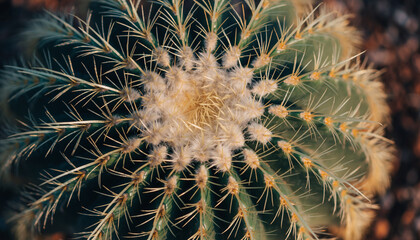 Cactus skin texture geometric macro with green succulent patterns and soft spines.