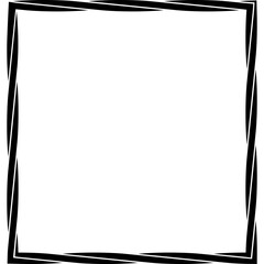 Nautical rope shape. Square rope frame. Vector illustration isolated on white.