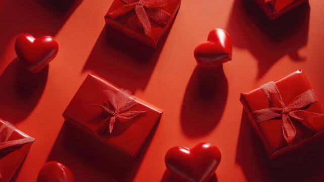 Delicious looking heart-shaped chocolate pieces ready for Valentine's Day