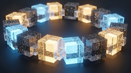 Artistic Light Showcase in Modern Environment