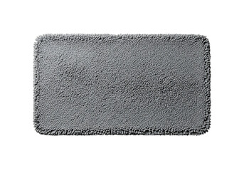 Gray bath mat isolated on transparent background
